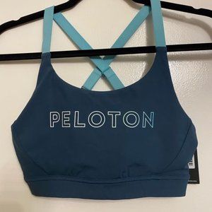 Peloton Blue Mesh Back Bra - Size S - NWT